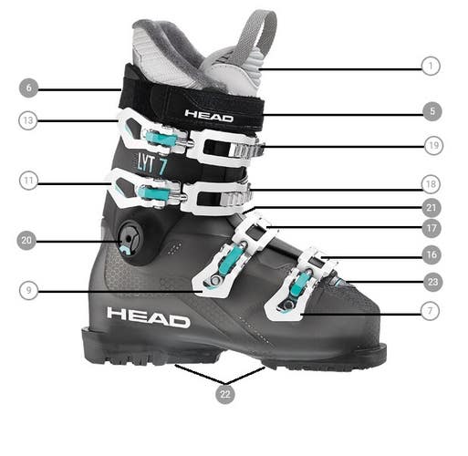 NEW women's Ski boots HEAD Edge LYT 7 W R size 27.5 mondo 10.5 US