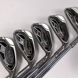 Ping G15 Iron Set 6-PW Red Dot 1* Flat AWT Regular Steel Mens RH Midsize Grips