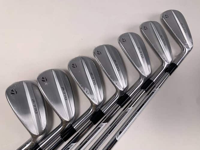TaylorMade P770 2024 Iron Set 4-PW KBS Tour Stiff Steel RH Midsize Grips +1" NEW