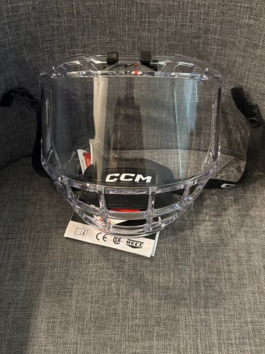 CCM FV1 Hockey Full Shield Senior Clear New with Hardware