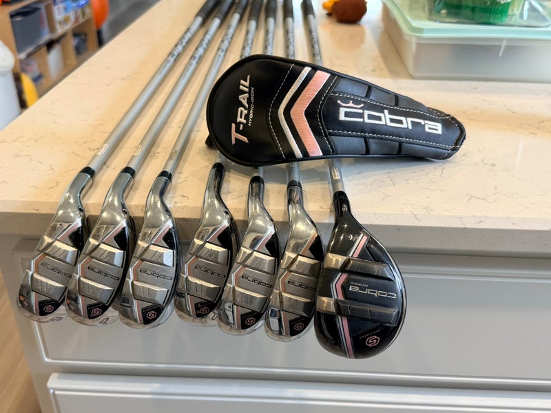 Women's Cobra 2023 T-Rail Combo Right Handed Iron Set Ladies Flex 7 Pieces Graphite Shaft