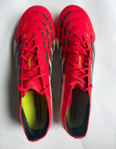 Adidas Predator Elite AG Cleats (Lightly Used) - White Unisex Size M 11.5 (W 12.5)