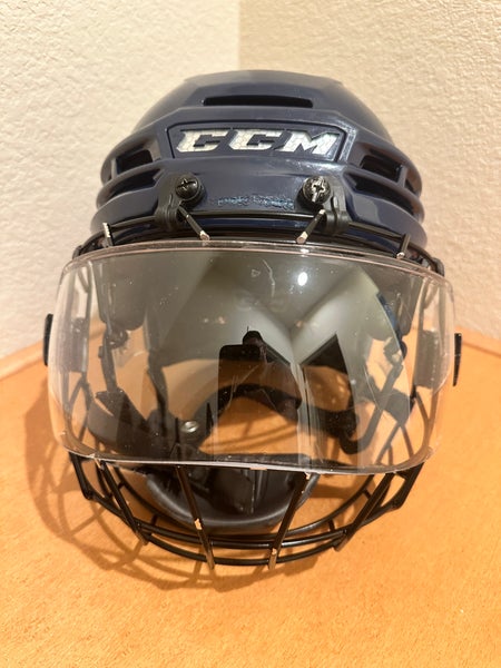 Small CCM Super Tacks X Helmet (Used) W/ Ronin MK5-X Hybrid Full Face Mask