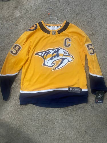 Nashville Predators Josi Yellow XS Men's Jersey (New)