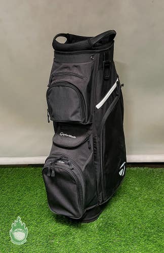 Used 2022TaylorMade Cart Lite 14-Way Carry Golf Bag Black