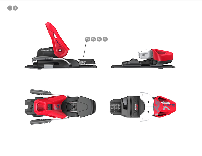 NEW HEAD junior skis bindings JRS 7.5 GW CA BR.78mm brakes