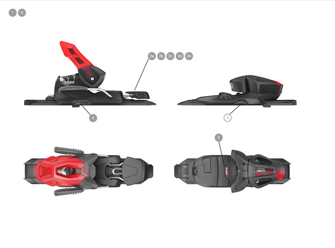 NEW HEAD PR11 ski bindings  GW 85 mm brakes NO TRACK/BASES