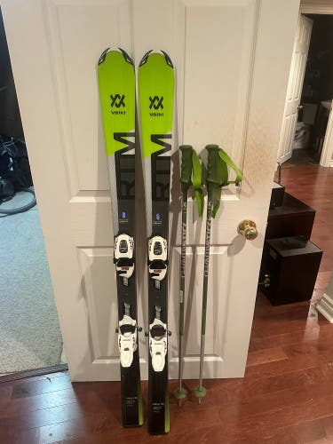 Volkl RTM Jr 140 cm All Mountain Skis With Bindings (New) and Poles