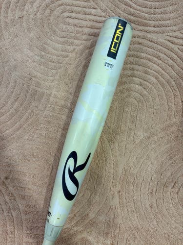 2025 Rawlings Icon Composite Bat BBCOR Certified (-3) Composite 30 oz 33" (Used)