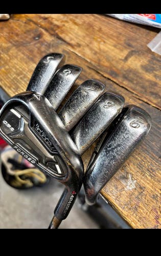 Men's Adams Idea Pro Black CB2 Right Handed Iron Set Stiff Flex (6 Clubs) #4 - #9 Steel Shaft
