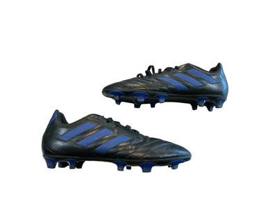 Used Adidas Soccer Cleats Black And Navy Blue Junior 04.5 11873-S000212498