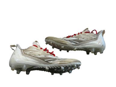 Used Adidas ADIZERO Adult FB Cleats White Senior 10 11873-S000234869