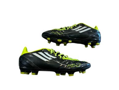 Used Adidas F10 Soccer Cleats Black And Neon Green Senior 8 11873-C000238104