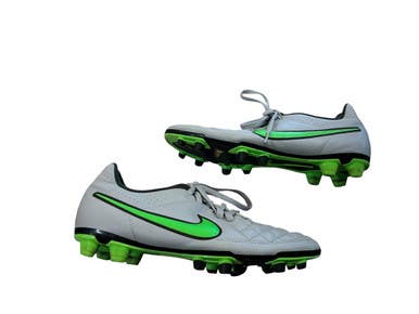 Used Nike TIEMPO Soccer Cleats Dark Grey And Green Senior 8 11873-C000238103