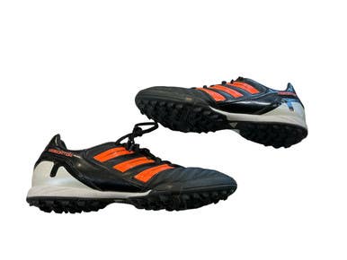 Used Adidas Soccer Turf Shoes Black And Orange Senior 8 11873-S000236383