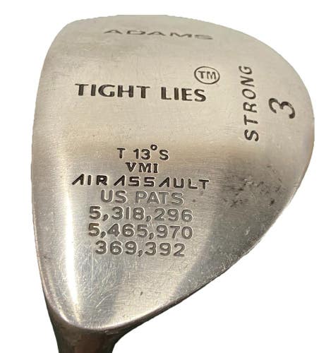 Adams Tight Lies VMI Strong 3 Wood 13* LH SuperShaft Regular Graphite Stock Grip