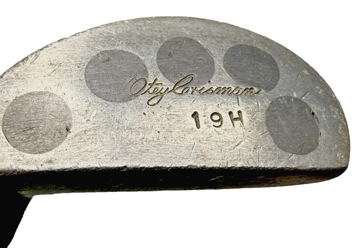 Otey Crisman 19H Putter Six Lead Weights RH Hickory Shaft 35 OC Label Great Grip