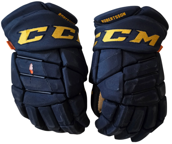 CCM Jetspeed Pro Stock Hockey Gloves 14" Thunderbirds AHL Used Robertsson (15369)