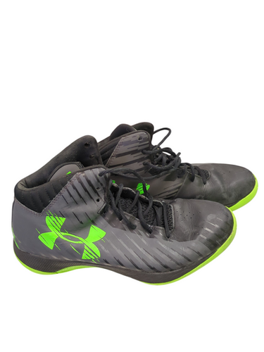 Used Under Armour Basketball Shoes M Black And Neon Green Senior 8.5 11862-S000093879