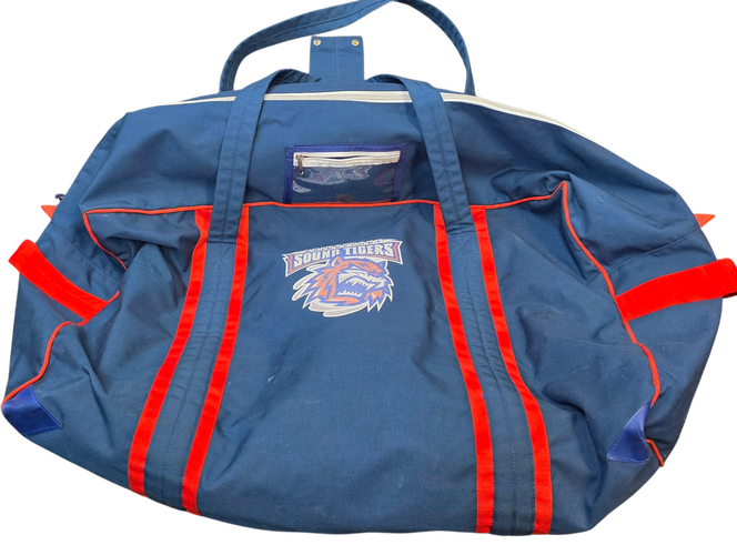 JRZ Bridgeport Sound Tigers Pro Stock Player Hockey Bag AHL Used (15433)