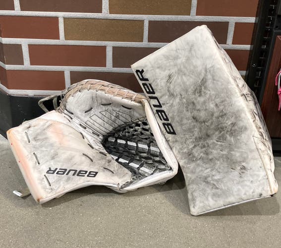 Used Senior Bauer Supreme Shadow Full Right Goalie Glove & Blocker