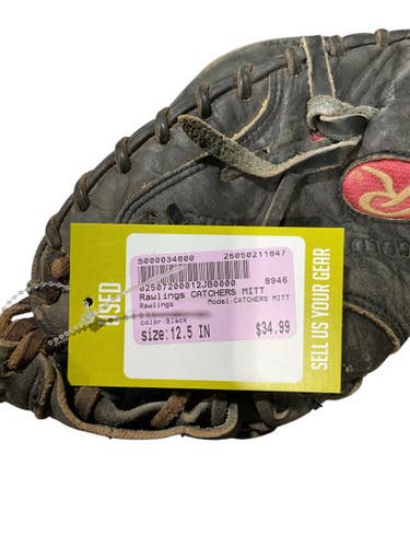 Used Rawlings CATCHERS MITT BB/SB First Base RH Throw Black 12 1/2" 11847-S000034800