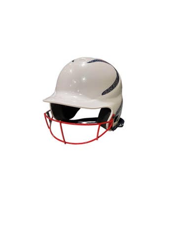 Used RIP-IT SOFTBALL HELMET Batting Helmet w/Mask White SM 11847-S000034795