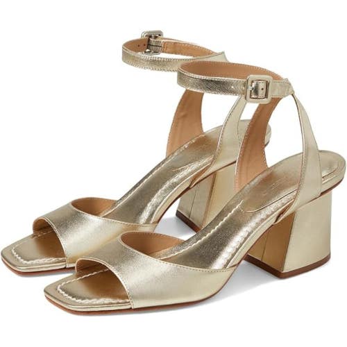 Bernardo Nyack Sandals Women's US 6 M Champagne Ankle Strap Block Heel HTAT1094