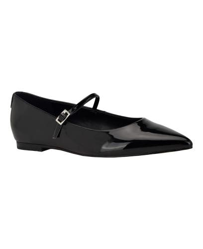 Calvin Klein Kamryn Flat Women's US 6M Black Patent Leather Pointed Toe HTAT915