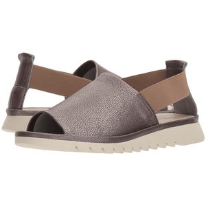 The FLEXX Shore Line Sandal Women 6.5M Brown Leather Peep Toe Slingback HTAT1105