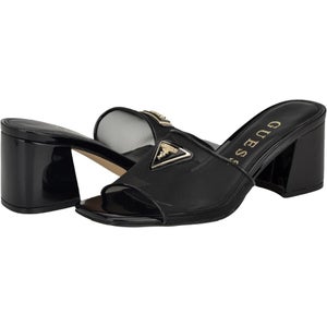 Guess Gable Sandals Women's US 7 M Black Square Toe Slip-On Block Heel HTAT1057