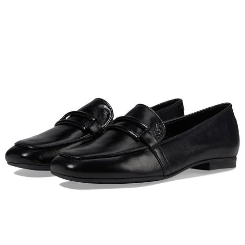 Miz Mooz Ziya Flats Women's US 5.5-6 B Black Leather Slip On Loafers HTAT1106