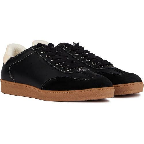 Allsaints Leo Sneakers Mens 10 M Black Round Toe Low Top Trainers Shoes HTAT1100