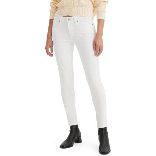 Levi's 711 Jeans Women's 34x30 White Denim Mid Rise Skinny Leg Zip Fly JZZ1315