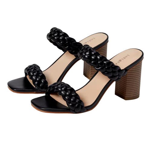 Indigo Rd. Aleks Sandals Women 6.5 M Black Slip On Square Toe Block Heel HTAT316