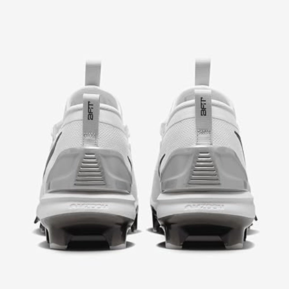Nike Force Trout 9 Elite MCS FZ0884-102 Mens White Silver Baseball Cleats LIQ542 Nike Mens Force Zoom Trout 9 Elite Rubber Molded Baseball Cleats main image 4