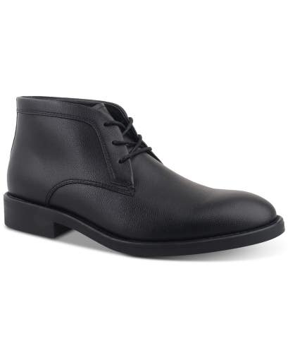 Alfani Gregory 100193852MN Men's US 10 Black Faux Leather Chukka Boots ZAP2342