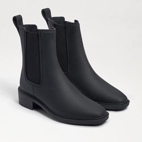 Sam Edelman Sue Booties Womens US 6M Black Almond Toe Slip-On Rain Boots RHS8145