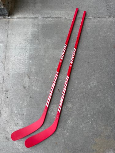 Red Junior Warrior Novium SP Hockey Stick Right Hand W88 50 Flex (New) 2PACK