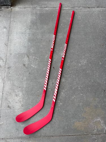 Red Junior Warrior Novium SP Hockey Stick Right Hand W28 50 Flex (New) 2PACK
