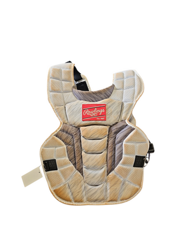 Used Rawlings ADULT CHEST PROTECTOR Catchers Chest Protector White Intermed 11850-S000023909