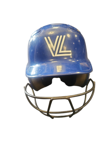 Used BLUE HELMET Batting Helmet w/Mask Navy Blue SM 11850-S000023950
