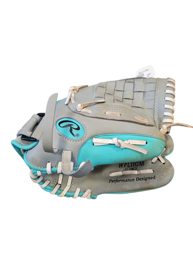 Used Rawlings PLAYERS SERIES BB/SB Glove RH Throw Grey 11" 11850-S000023080