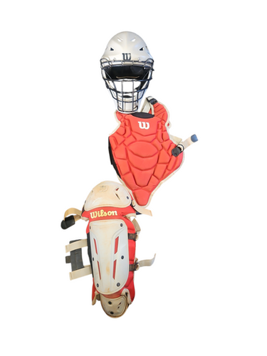 Used Wilson RED WHITE JR SET Catchers Equipment Other 11850-S000022607