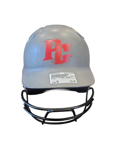 Used Mizuno SOFTBALL HELMET Batting Helmet w/Mask White MD 11850-S000022883