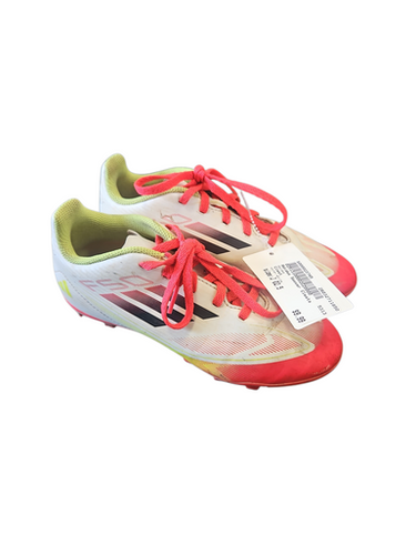 Used Adidas Soccer Cleats White Junior 02.5 11850-S000023745
