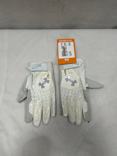 Used Under Armour BB/SB Batting Gloves White Youth 11490-S000269796