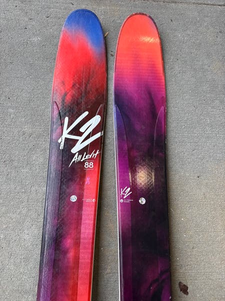 k2 alluvit 88 skis with bindings K2 AlLuvit 88 156 cm Skis With Marker 10 EPS Bindings (Used) | SidelineSwap