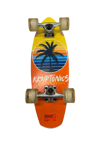 Used Kryptonics PALM TREE Complete Skateboard Yellow Long 11682-S000131461