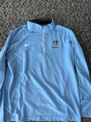 Hopkins Lacrosse Blue Large Men's Nike 1/4 Zip Pullover